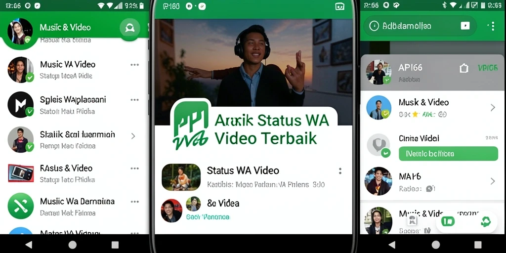 Tampilan antarmuka pengguna API66 yang mudah digunakan untuk Status WA Video.