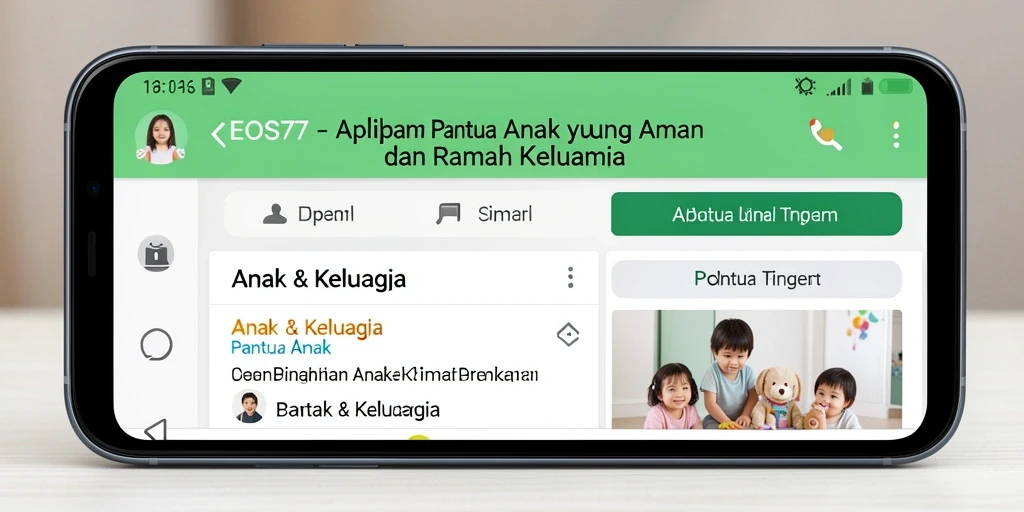 Antarmuka user-friendly EOS77 untuk memantau anak.
