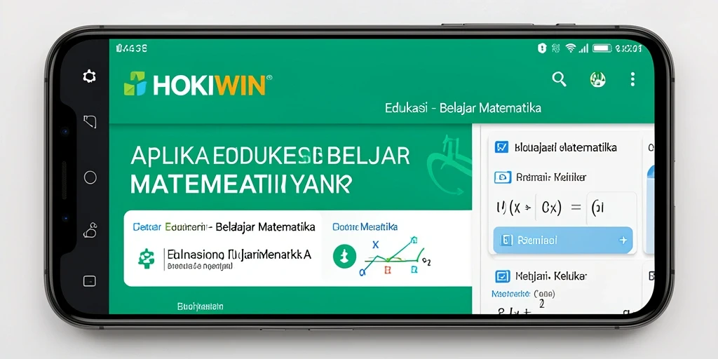 Antarmuka HOKIWIN yang interaktif untuk belajar matematika.