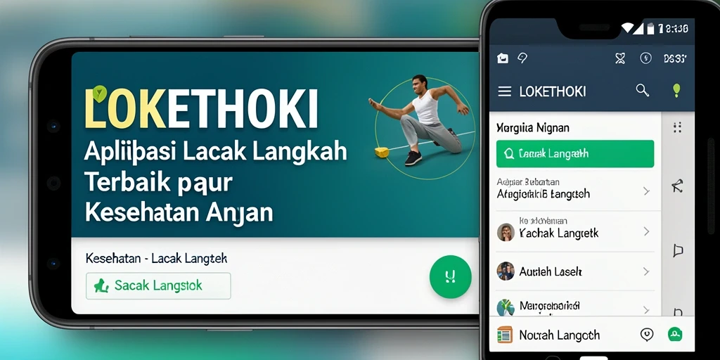 Tampilan antarmuka utama LOKETHOKI yang menampilkan fitur Lacak Langkah.