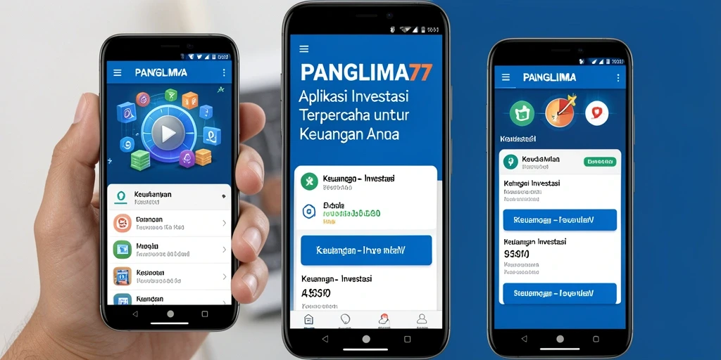 Antarmuka aplikasi <strong>PANGLIMA77</strong> yang ramah pengguna untuk investasi.