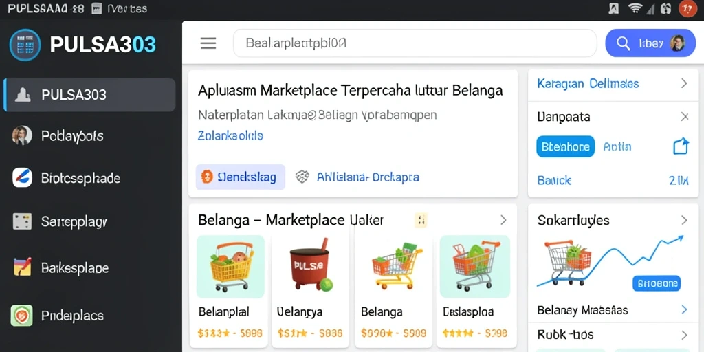 Tampilan antarmuka aplikasi PULSA303 yang modern dan fungsional.