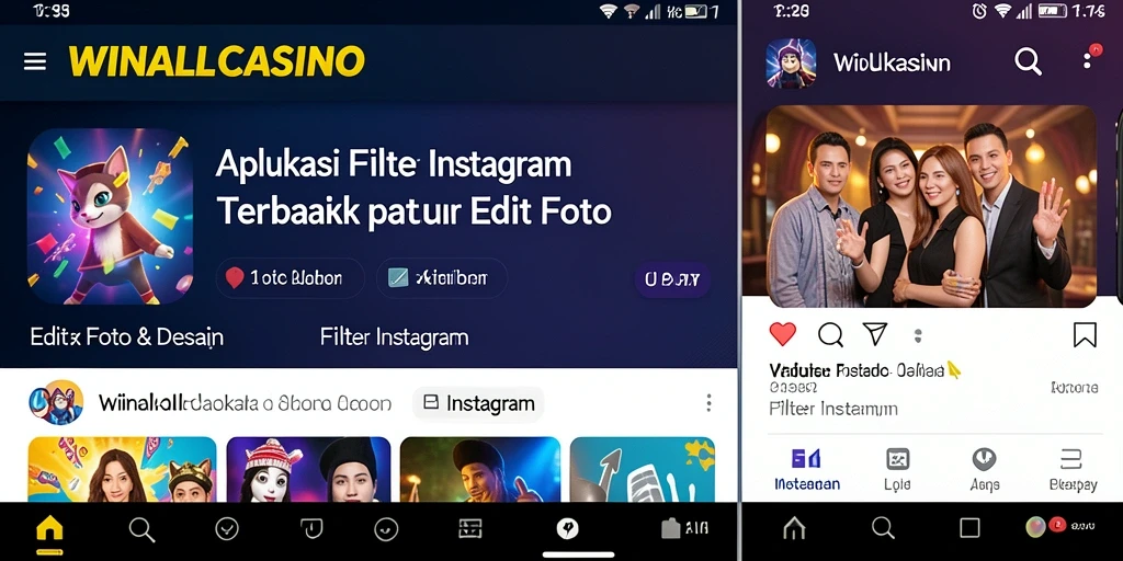 Tampilan antarmuka WINALLCASINO yang sederhana dan menarik.